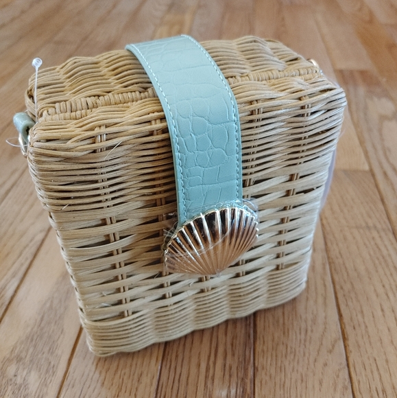 Topshop Shell Wicker Crossbody Bag NWT - Picture 11 of 12